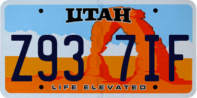 UT license plate Z937IF