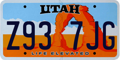 UT license plate Z937JG