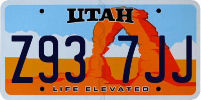 UT license plate Z937JJ