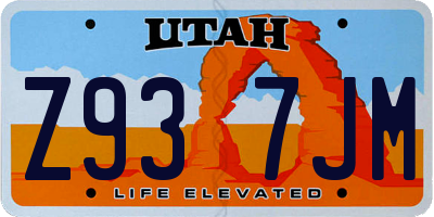 UT license plate Z937JM