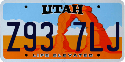 UT license plate Z937LJ