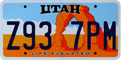 UT license plate Z937PM