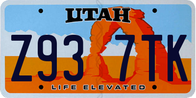 UT license plate Z937TK
