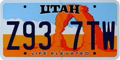 UT license plate Z937TW