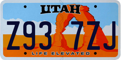UT license plate Z937ZJ