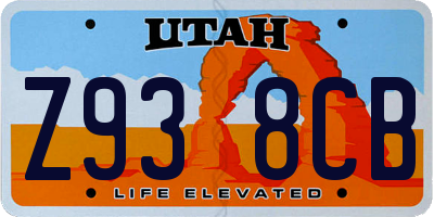 UT license plate Z938CB