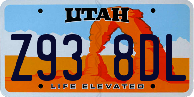 UT license plate Z938DL