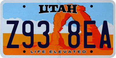 UT license plate Z938EA