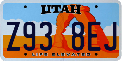 UT license plate Z938EJ