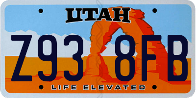 UT license plate Z938FB