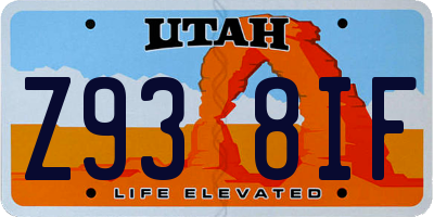 UT license plate Z938IF