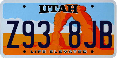UT license plate Z938JB