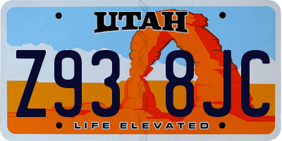 UT license plate Z938JC