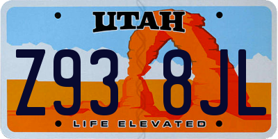 UT license plate Z938JL
