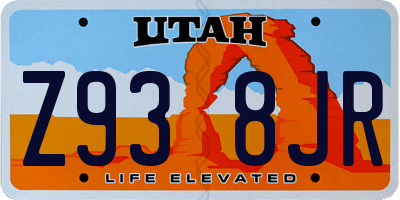 UT license plate Z938JR
