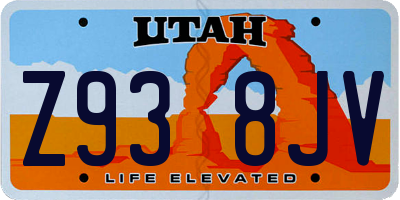 UT license plate Z938JV