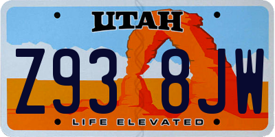 UT license plate Z938JW