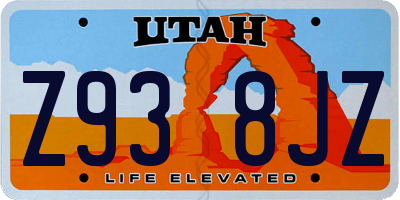 UT license plate Z938JZ