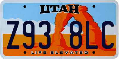 UT license plate Z938LC