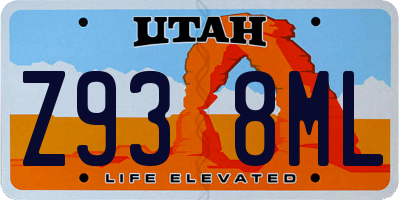 UT license plate Z938ML
