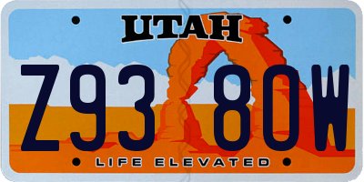 UT license plate Z938OW
