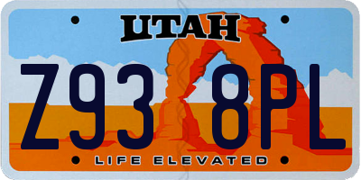 UT license plate Z938PL