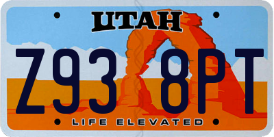 UT license plate Z938PT