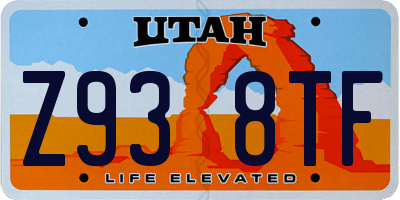 UT license plate Z938TF
