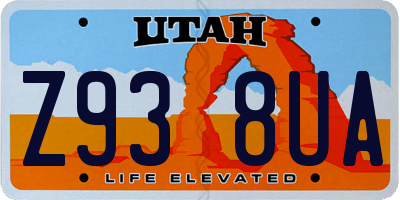 UT license plate Z938UA