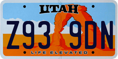 UT license plate Z939DN