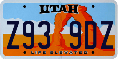 UT license plate Z939DZ
