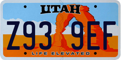 UT license plate Z939EF