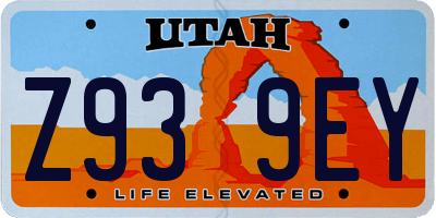UT license plate Z939EY