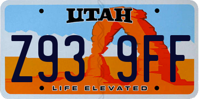 UT license plate Z939FF