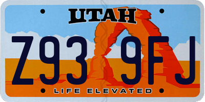 UT license plate Z939FJ