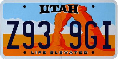 UT license plate Z939GI