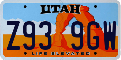 UT license plate Z939GW