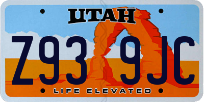 UT license plate Z939JC