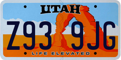 UT license plate Z939JG