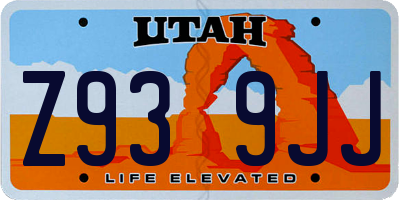 UT license plate Z939JJ
