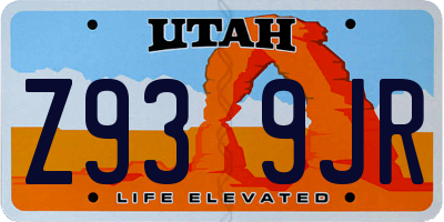 UT license plate Z939JR