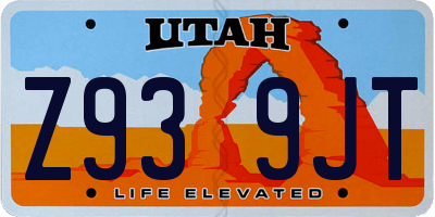 UT license plate Z939JT