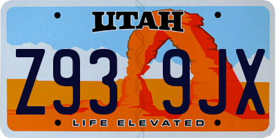 UT license plate Z939JX