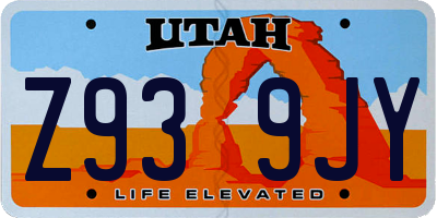 UT license plate Z939JY