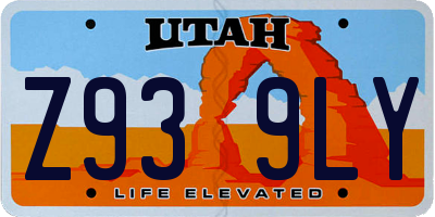 UT license plate Z939LY