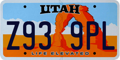UT license plate Z939PL