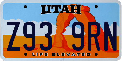 UT license plate Z939RN