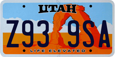 UT license plate Z939SA