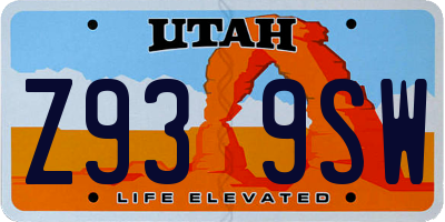 UT license plate Z939SW