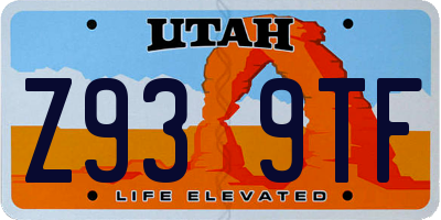 UT license plate Z939TF